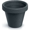Prosperplast Plastový kvetináč originálny antracitový matný, variant 33,8 cm Prosperplast Plastový kvetináč originálny antracitový matný, variant 33,8 cm