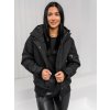 Čierna dámska zimná bunda s kapucňou Bolf 16M9215 Čierna dámska zimná bunda s kapucňou Bolf 16M9215