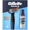 Gillette Sensor 3 holiaci strojček + 3 náhradné hlavice + pena na holenie 200 ml Gillette Sensor 3 holiaci strojček + 3 náhradné hlavice + pena na holenie 200 ml