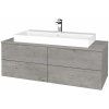 Dreja Kúpeľňová skrinka MODULE SZZ4 120 umývadlo Glance - D01 Betón / D01 Betón Dreja Kúpeľňová skrinka MODULE SZZ4 120 umývadlo Glance - D01 Betón / D01 Betón