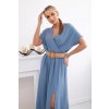 Kesi Dlhé šaty Ophes s ozdobným pásikom Farba: Modrá, Veľkosť: UNI Kesi Dlhé šaty Ophes s ozdobným pásikom Farba: Modrá, Veľkosť: UNI