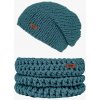 Doke Set Merino pletená čiapka a háčkovaný nákrčník roy aqua Doke Set Merino pletená čiapka a háčkovaný nákrčník roy aqua