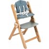 Detská stolička Kidnort drevená s nastavením výšky a popruhmi Detská stolička Kidnort drevená s nastavením výšky a popruhmi