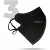 Nanolab Český bezpečný nano respirátor FFP2 čierny 3 ks Nanolab Český bezpečný nano respirátor FFP2 čierny 3 ks