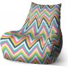 Sablio Sedací vak Bean Duhové klikyháky 60 x 70 x 70 cm