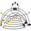 Brzdové hadice ABS KIT HEL Performance pre Honda CBR1000RR ABS 2017-2019 Farba hadice: Transparent (nerez), Farba koncoviek: Nerez