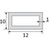 Effector - Jednoduchý profil (EASY) - B50 - Dĺžka 2 m - Farba Striebro Effector - Jednoduchý profil (EASY) - B50 - Dĺžka 2 m - Farba Striebro