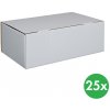Zásielková kartónová krabica, biela 175x130x100 mm, 25 ks Zásielková kartónová krabica, biela 175x130x100 mm, 25 ks