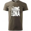 Swimming is in my DNA - Klasické pánske tričko vyššej gramáže - XL ( Army ) Swimming is in my DNA - Klasické pánske tričko vyššej gramáže - XL ( Army )