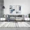 Konferenčné stolíky 2 ks biele 50x50x40 cm kompozitné drevo-ForU-829413 Konferenčné stolíky 2 ks biele 50x50x40 cm kompozitné drevo-ForU-829413