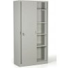 Kovová skriňa s posuvnými dverami, 4 police, 1000 x 1990 x 450 mm, svetlo sivá Kovová skriňa s posuvnými dverami, 4 police, 1000 x 1990 x 450 mm, svetlo sivá