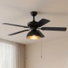Stropný ventilátor Lucande s osvetlením Shamoian, tichý, Ø 130 cm - 4551011 Stropný ventilátor Lucande s osvetlením Shamoian, tichý, Ø 130 cm - 4551011