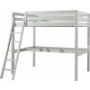 Biela vyvýšená detská posteľ z borovicového dreva 140x200 cm PINO – Vipack Biela vyvýšená detská posteľ z borovicového dreva 140x200 cm PINO – Vipack