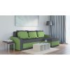 Rohová rozkladacia sedačka HARPER svetlosivá-zelená Rohová rozkladacia sedačka HARPER svetlosivá-zelená