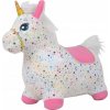 Teddies hopsadlo jednorožec plyš bílý s hvězdičkami výš sedla 23cm na bat se zvukem Teddies hopsadlo jednorožec plyš bílý s hvězdičkami výš sedla 23cm na bat se zvukem