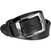 Mercucio Džínsový opasok MAGNUM čierny prešívaný