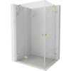 MEXEN/S - Lunar Duo sprchovací kút dvere krídlové 80 x 70, transparent, zlato kartáčovaná 834-080L-070P-55-00 MEXEN/S - Lunar Duo sprchovací kút dvere krídlové 80 x 70, transparent, zlato kartáčovaná 834-080L-070P-55-00