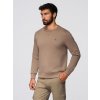 Ombre Classic men's sweatshirt with round neckline - light brown hnedá M Ombre 5907064523368 Ombre Classic men's sweatshirt with round neckline - light brown hnedá M Ombre 5907064523368
