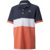 Detské golfové tričko Puma Cloudspun Highway S Navy/Oranžová Detské golfové tričko Puma Cloudspun Highway S Navy/Oranžová