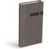 Diář 2026 D802 PU s gumkou gray 90x170mm Diář 2026 D802 PU s gumkou gray 90x170mm