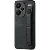 Kožený kryt Wristband Holder na Xiaomi Redmi Note 13 Pro+ - Čierna Kožený kryt Wristband Holder na Xiaomi Redmi Note 13 Pro+ - Čierna