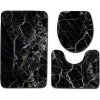 Dexxer 3-dielna sada kúpeľňových predložiek - čierny mramor Dexxer 3-dielna sada kúpeľňových predložiek - čierny mramor