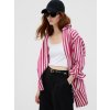 Gap 595237-00 pruhovaná košile oversized růžová