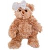 Plyšový medvedík Malý Daniel s bielou mašľou na hlave hnedý, 25 cm Plyšový medvedík Malý Daniel s bielou mašľou na hlave hnedý, 25 cm