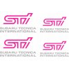 Tuningové nálepky / carstickers Subaru Impreza STI 4 ks Tuningové nálepky / carstickers Subaru Impreza STI 4 ks
