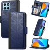 Peňaženkové kožené puzdro Grid na Honor X8 5G/X6 - Tmavomodrá Peňaženkové kožené puzdro Grid na Honor X8 5G/X6 - Tmavomodrá