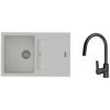 K-StrongSinks S3 Set drez Vardar 780x500mm granit biela + Batéria Loira čierna K-StrongSinks S3 Set drez Vardar 780x500mm granit biela + Batéria Loira čierna