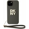 DKNY PU Leather Stack Logo Wrist Strap pre Apple iPhone 15, zelená DKNY PU Leather Stack Logo Wrist Strap pre Apple iPhone 15, zelená