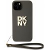 DKNY PU Leather Stack Logo Wrist Strap pre Apple iPhone 14, zelená DKNY PU Leather Stack Logo Wrist Strap pre Apple iPhone 14, zelená