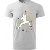 Bouldering lezec - Klasické pánske tričko vyššej gramáže - XL ( Svetlosivý melír ) Bouldering lezec - Klasické pánske tričko vyššej gramáže - XL ( Svetlosivý melír )