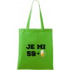 Je mi 60 pivo - Taška bavlnená - 42 x 38 cm ( Apple Green ) Je mi 60 pivo - Taška bavlnená - 42 x 38 cm ( Apple Green )