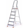 Jednostranné hliníkové schodíky, 1x6 stupňov, výška 1,27 m Jednostranné hliníkové schodíky, 1x6 stupňov, výška 1,27 m