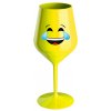 Smiley Crying Smiley - žltý nerozbitný pohár na víno 470 ml Smiley Crying Smiley - žltý nerozbitný pohár na víno 470 ml