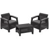 Záhradný lounge set Corfu tmavo šedý Rozbalo(v)no Záhradný lounge set Corfu tmavo šedý Rozbalo(v)no