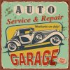 Ceduľa Auto Service and Repair - Garage 30x30 cm Plechová tabuľa Ceduľa Auto Service and Repair - Garage 30x30 cm Plechová tabuľa