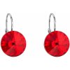 Strieborné náušnice visiace s krištálmi Swarovski červené okrúhle 31106.3 Strieborné náušnice visiace s krištálmi Swarovski červené okrúhle 31106.3