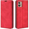 Peňaženkové kožené puzdro RETRO-SKIN na Motorola Moto G32 - Červená Peňaženkové kožené puzdro RETRO-SKIN na Motorola Moto G32 - Červená