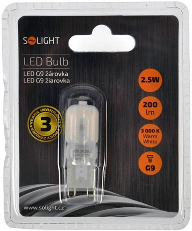 Solight LED žiarovka G9 2,5W 200lm