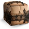 Sablio Taburet Cube Praha Karlov most 1: 40x40x40 cm Sablio Taburet Cube Praha Karlov most 1: 40x40x40 cm