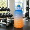 Športová fľaša na vodu 2 l s motivačnou mierkou a slamkou oranžová (Veľký bidón 2000 ml na pitný režim, fitness a každodenné používanie) Športová fľaša na vodu 2 l s motivačnou mierkou a slamkou oranžová (Veľký bidón 2000 ml na pitný režim, fitness a každodenné používanie)