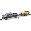 Dodge RAM2500 s odťahovkou, pretekárskym autom a vodičom Bruder 02504 Dodge RAM2500 s odťahovkou, pretekárskym autom a vodičom Bruder 02504