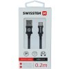Swissten 71521101 datový USB - USB-C, 0.2m, černý Swissten 71521101 datový USB - USB-C, 0.2m, černý