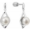 Strieborné náušnice visiaca slza s riečnou perlou biela 21080.1B Strieborné náušnice visiaca slza s riečnou perlou biela 21080.1B