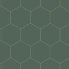 estahome 139228 Tmavo zelená vliesová tapeta vzor šesťuholníkov Art Deco rozmery 0,53 x 10,05 m