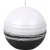 Vianočná sviečka Lumina Silver guľa Ø8 cm čierno-biela Vianočná sviečka Lumina Silver guľa Ø8 cm čierno-biela