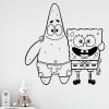Veselá Stena Samolepka na stenu SpongeBob a Patrick Farba: černá Veselá Stena Samolepka na stenu SpongeBob a Patrick Farba: černá